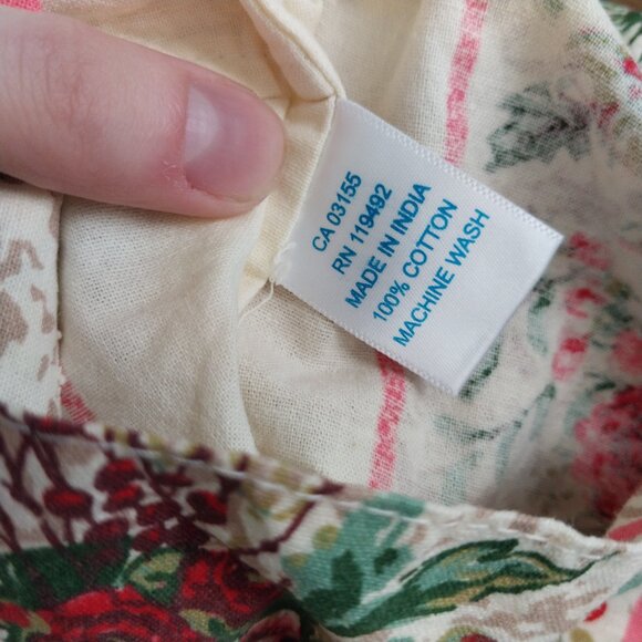 April Cornell Boho Cottagecore Floral Cotton Tote Crossbody Bag New Without Tags - Picture 5 of 5